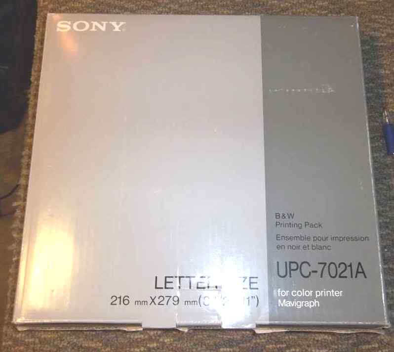 Unused print pack of 100 sheets photo paper only Sony UPC-7021A Mavigraph BW Printing Pack printer paper